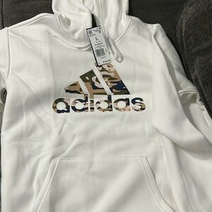 Adidas unisex white Cami Adidas  Hoodie size L